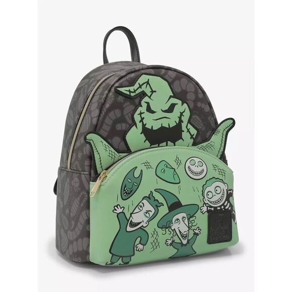 Loungefly The Nightmare Before Christmas Oogie Boogie GITD Mini Backpack - Picture 3 of 4